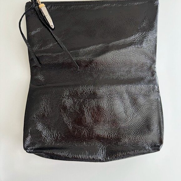JIMMY CHOO Clutch Bag Black Leather Designer Studded Evening Handbag - Picture 5 of 7